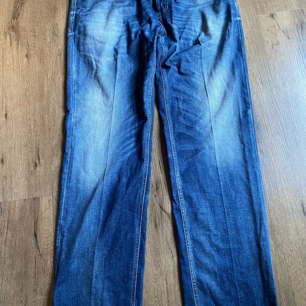 Diesel Industry Larkee Relaxed Blue Jeans Button Fly Men’s Sz 36x32
